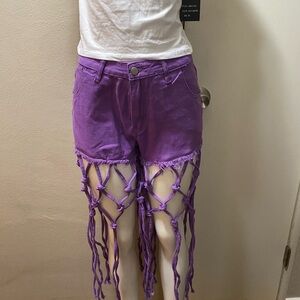 Women purple  shorts
